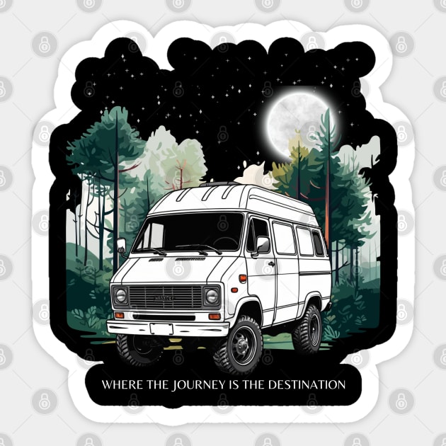 Van life/Where the journey is the destination Sticker by Craftycarlcreations